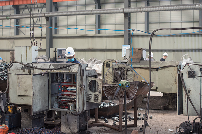 泉州网架配件-锥头加工车间