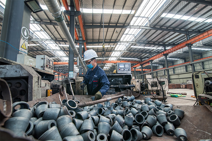 泉州网架配件-锥头加工车间